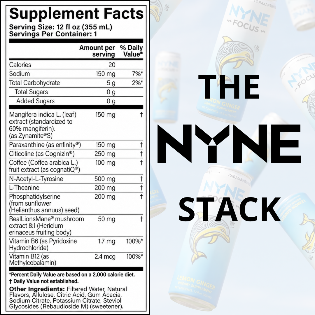 NYNE Focus Lemon Ginger - 12 Pack
