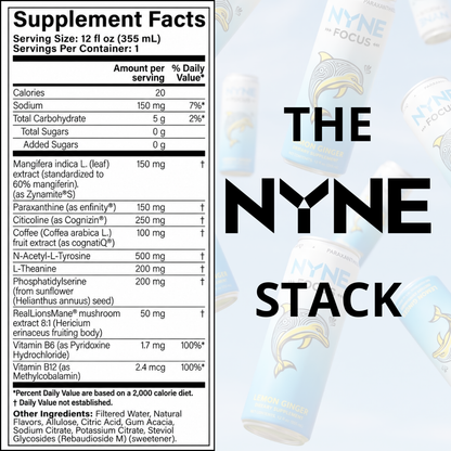 NYNE Focus Lemon Ginger - 12 Pack